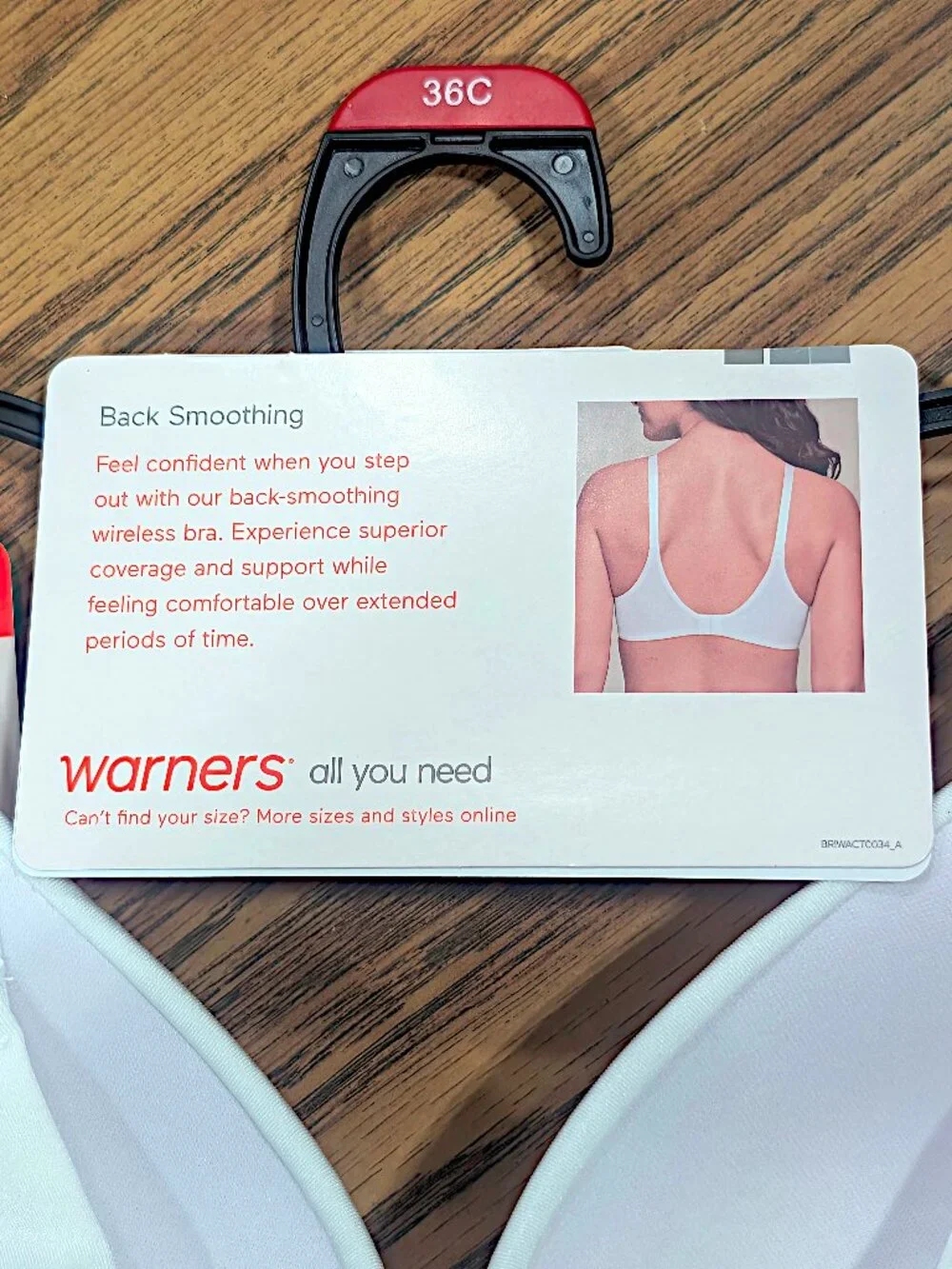 Warner's Size 36C Blissful Benefits Back Smoothing with Lift T-Shirt Bra 2X